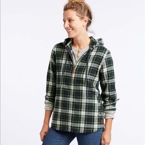 Hooded L.L. Bean Flannel Pullover